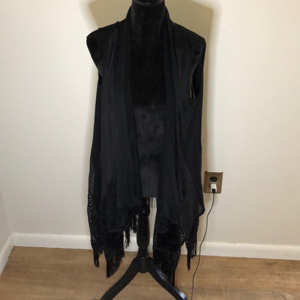 Sheer Sleeveless Cardigan